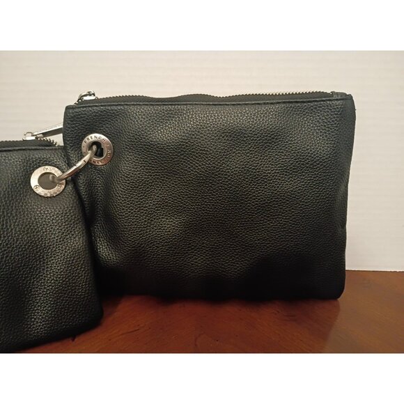 French Connection Lara Pebble Double Slim Pouches-Black-New with Tags-$48 Retail - Picture 4 of 7